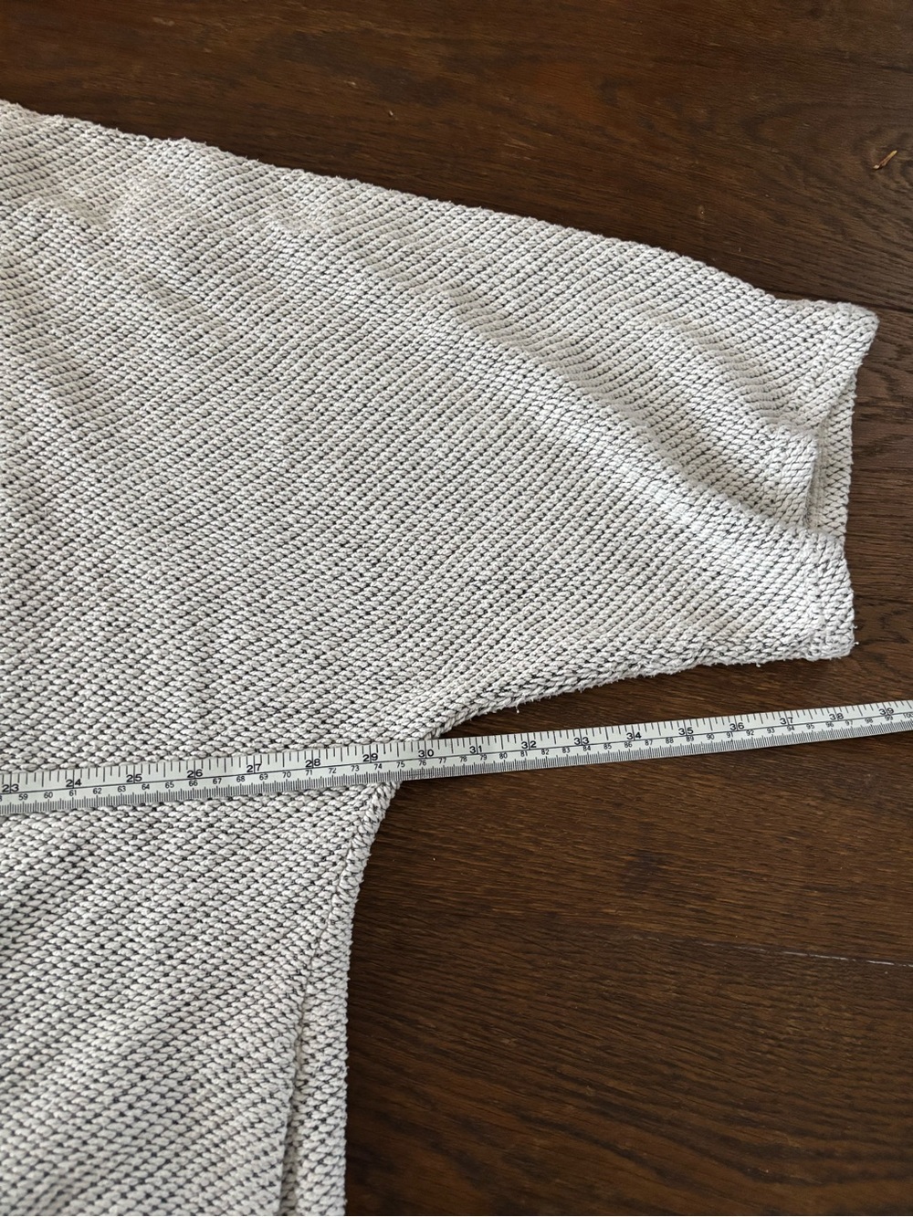 OAK + FORT Textured Open-Front Cardigan Light Gray - Picture 15 of 16